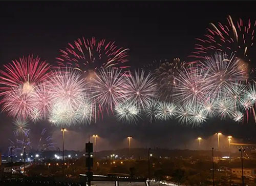 公主岭市焰火晚会